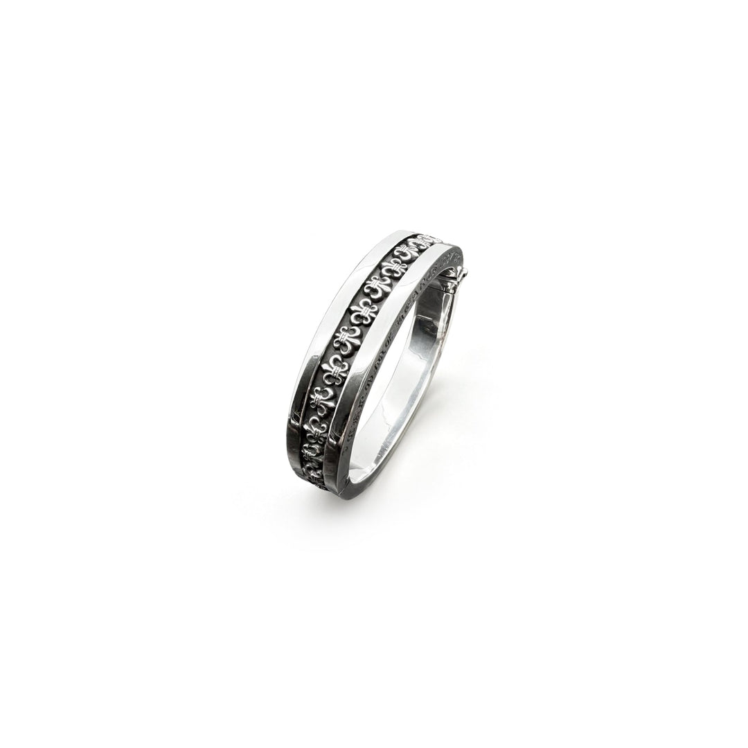 Chrome Hearts Silver BS Fleur Bangle Bracelet - SHENGLI ROAD MARKET