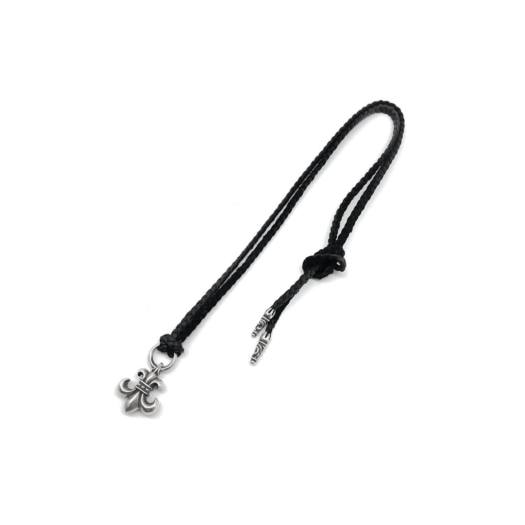 Chrome Hearts Silver BS Fleur Leather Braids Chain Necklace - SHENGLI ROAD MARKET