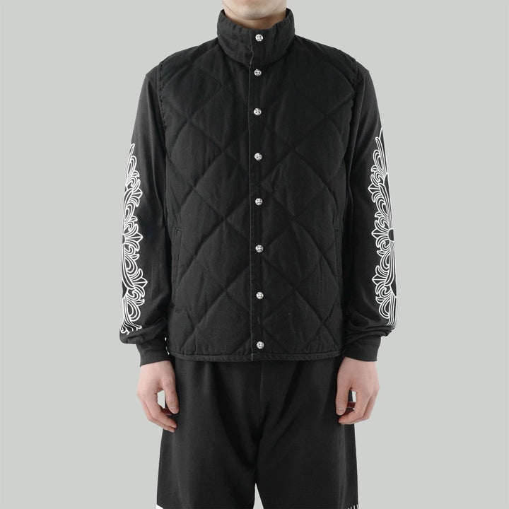 Chrome Hearts Silver Button Black Vest - SHENGLI ROAD MARKET