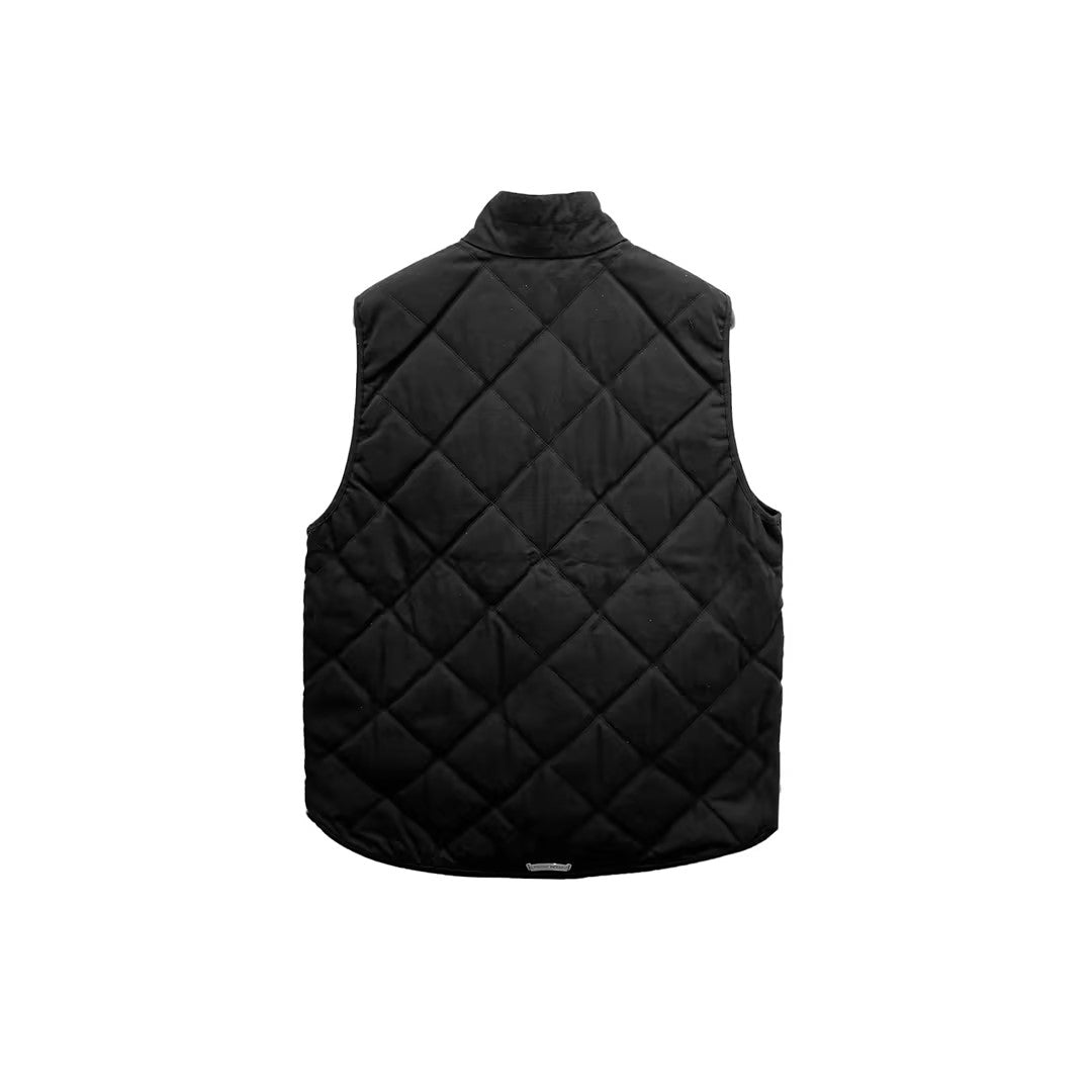 Chrome Hearts Silver Button Black Vest - SHENGLI ROAD MARKET