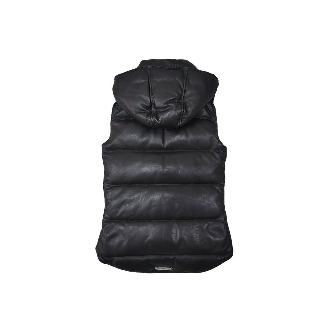 Chrome Hearts Silver Button Black Vest With Detachable Hood - SHENGLI ROAD MARKET