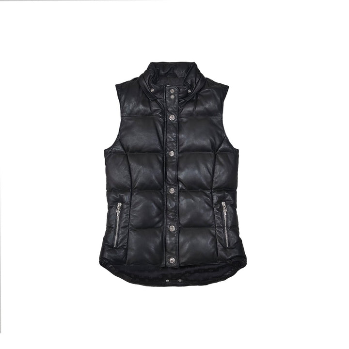 Chrome Hearts Silver Button Black Vest With Detachable Hood - SHENGLI ROAD MARKET