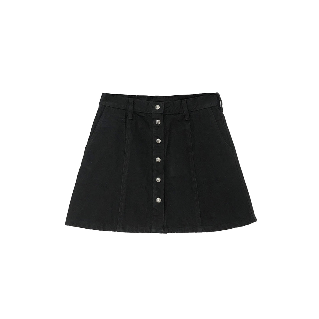 Chrome Hearts Silver Button Denim Skirt - SHENGLI ROAD MARKET
