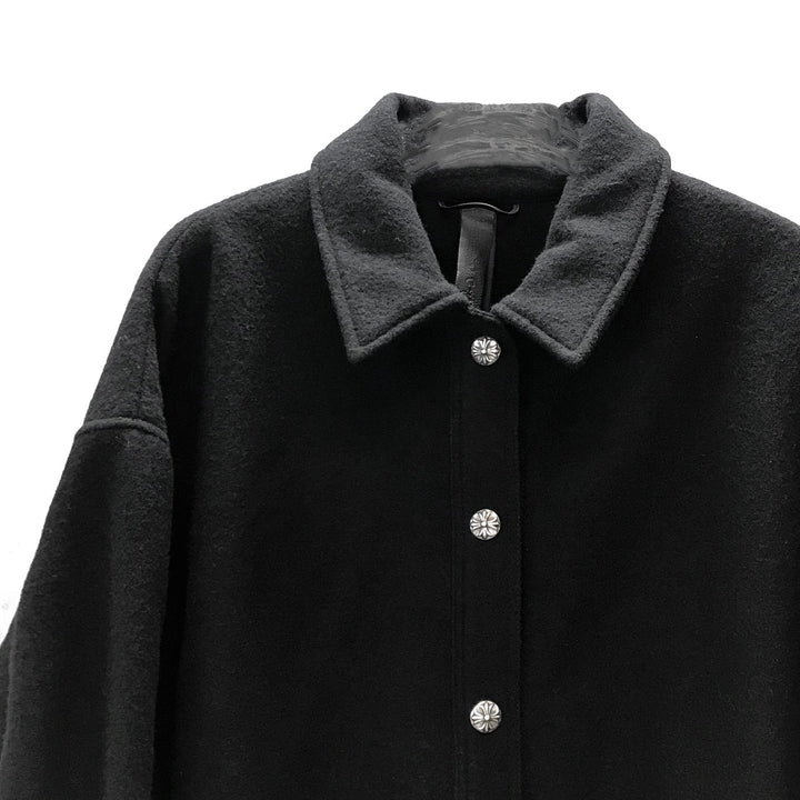 Chrome Hearts Silver Button Double Pocket Long Lola Coat - SHENGLI ROAD MARKET