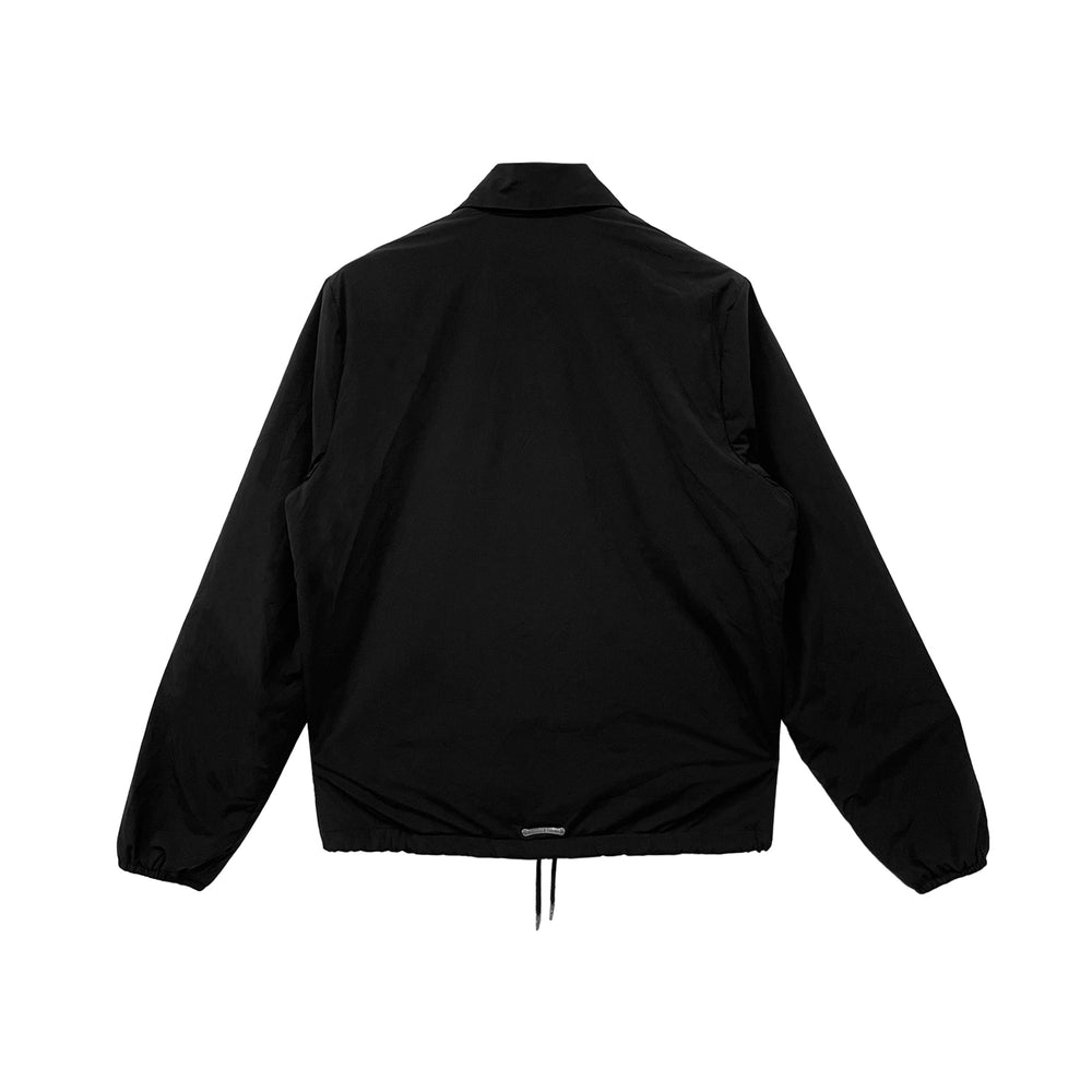 Chrome Hearts Silver Button Drawstring Black Coach Jacket - SHENGLI ROAD MARKET