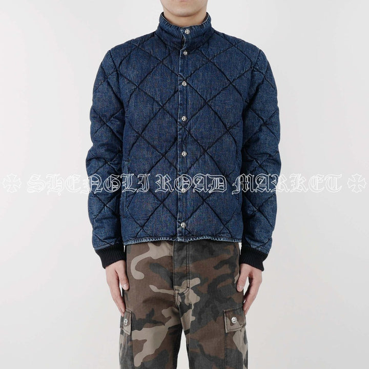 Chrome Hearts Silver Button Garage Washed Denim Jacket - SHENGLI ROAD MARKET