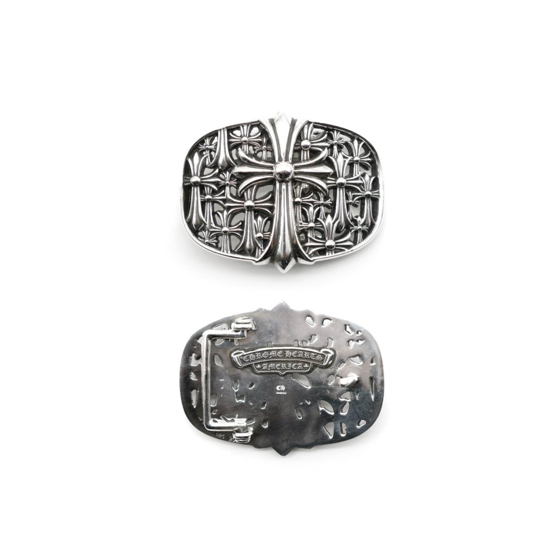Chrome Hearts Silver Cemetery Cross Belt Buckle - SRM – SHENGLI