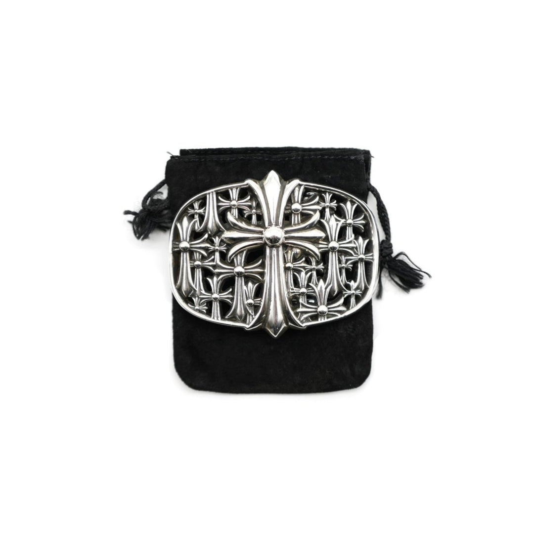 Chrome Hearts Silver Cemetery Cross Belt Buckle - SHENGLI ROAD MARKET