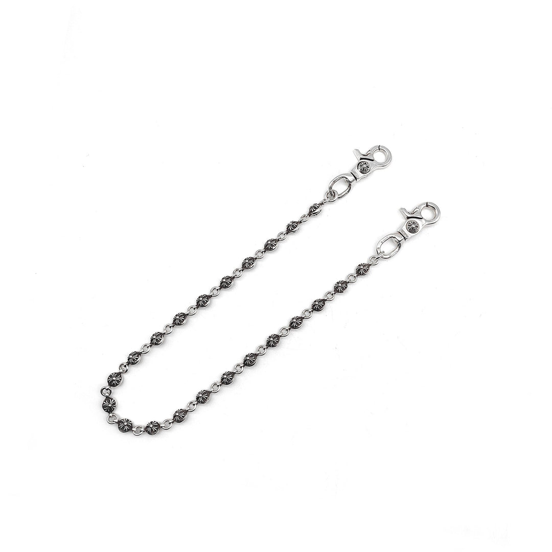 Chrome Hearts Silver Cross Ball 2 Clip Wallet Chain - SHENGLI ROAD MARKET
