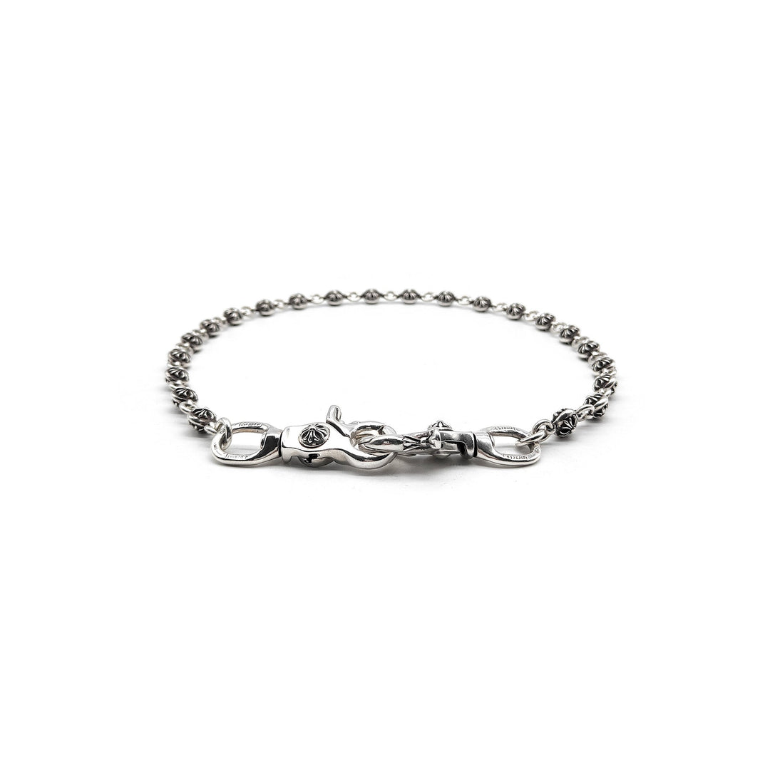 Chrome Hearts Silver Cross Ball 2 Clip Wallet Chain - SHENGLI ROAD MARKET
