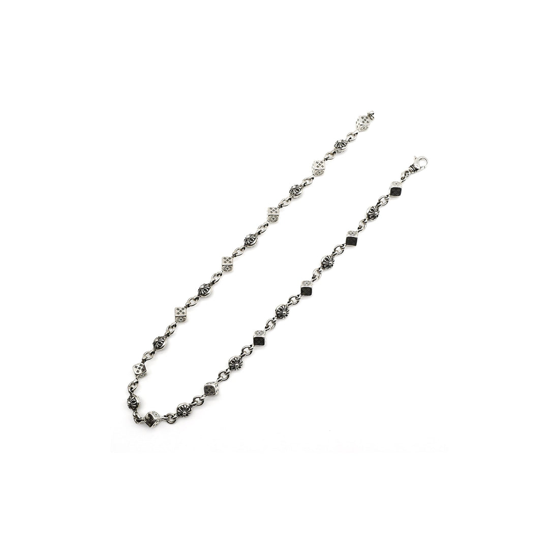 Chrome Hearts Silver Cross Dice Necklace - SHENGLI ROAD MARKET