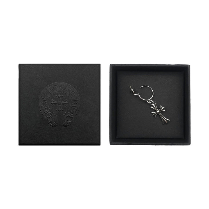 Chrome Hearts Silver Cross Drop Earring Hoop - SHENGLI ROAD MARKET