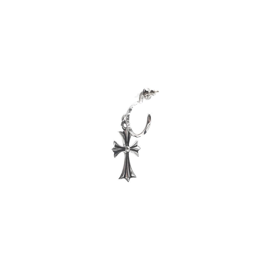 Chrome Hearts Silver Cross Drop Earring Hoop - SHENGLI ROAD MARKET