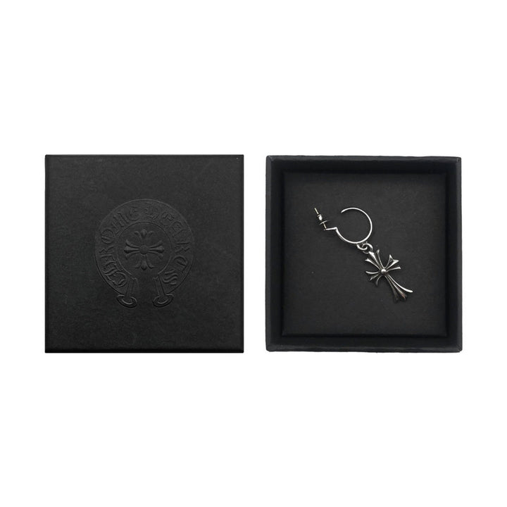 Chrome Hearts Silver Cross Drop Earring Hoop - SHENGLI ROAD MARKET