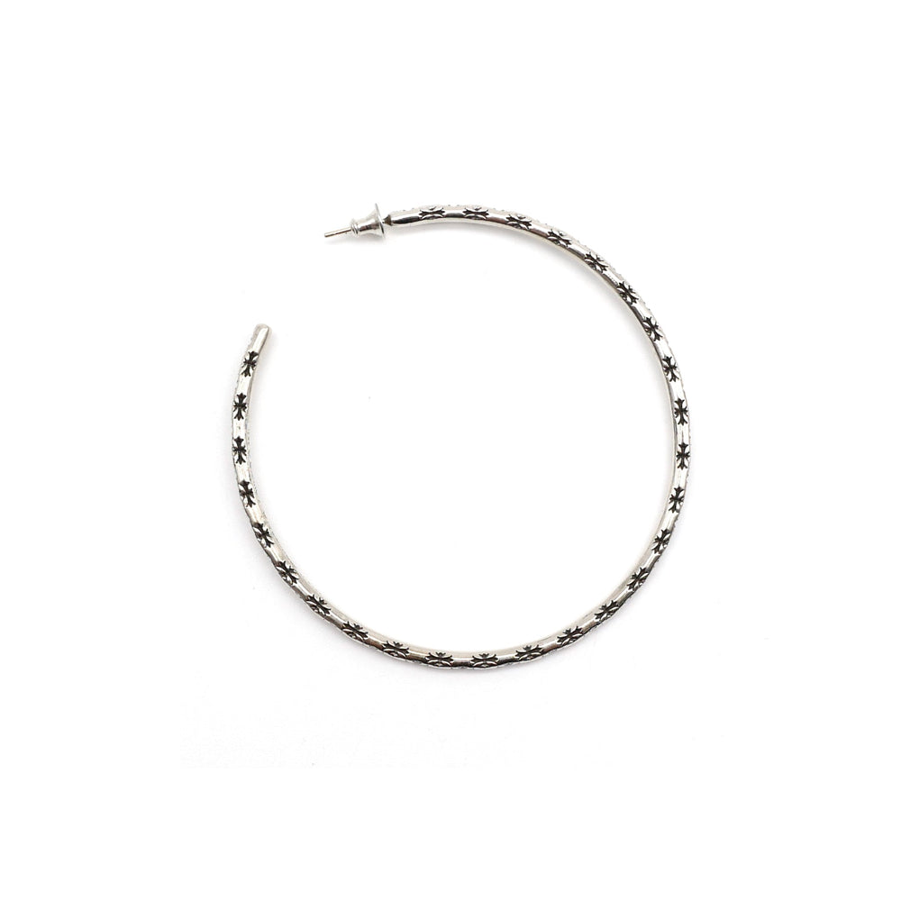 Chrome Hearts Silver Cross Earring Hoop - SHENGLI ROAD MARKET
