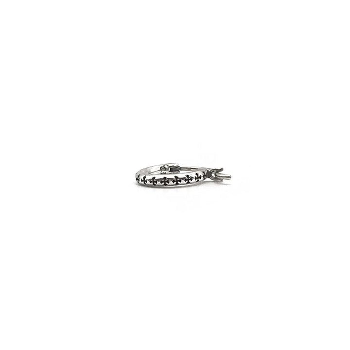 Chrome Hearts Silver Cross Earring Hoop - SHENGLI ROAD MARKET