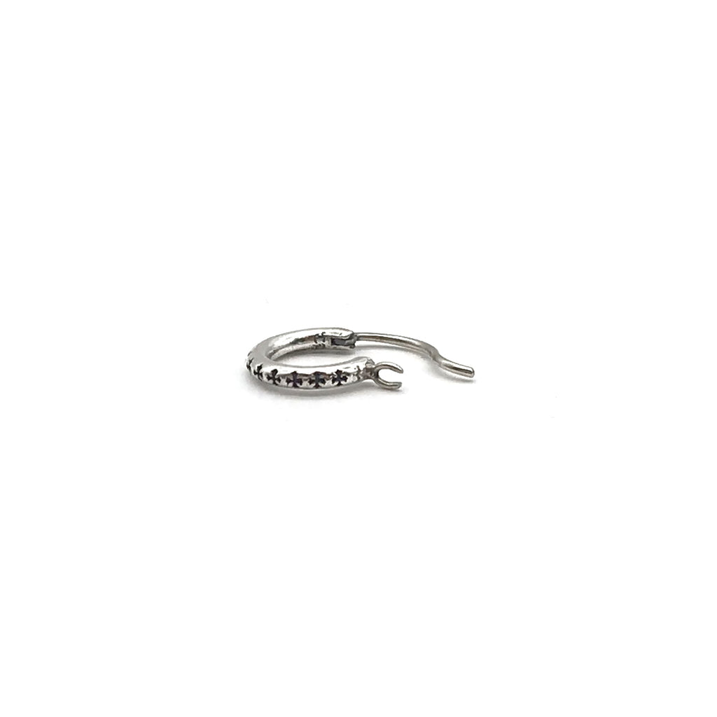 Chrome Hearts Silver Cross Earring Hoop -SHENGLI ROAD MARKET