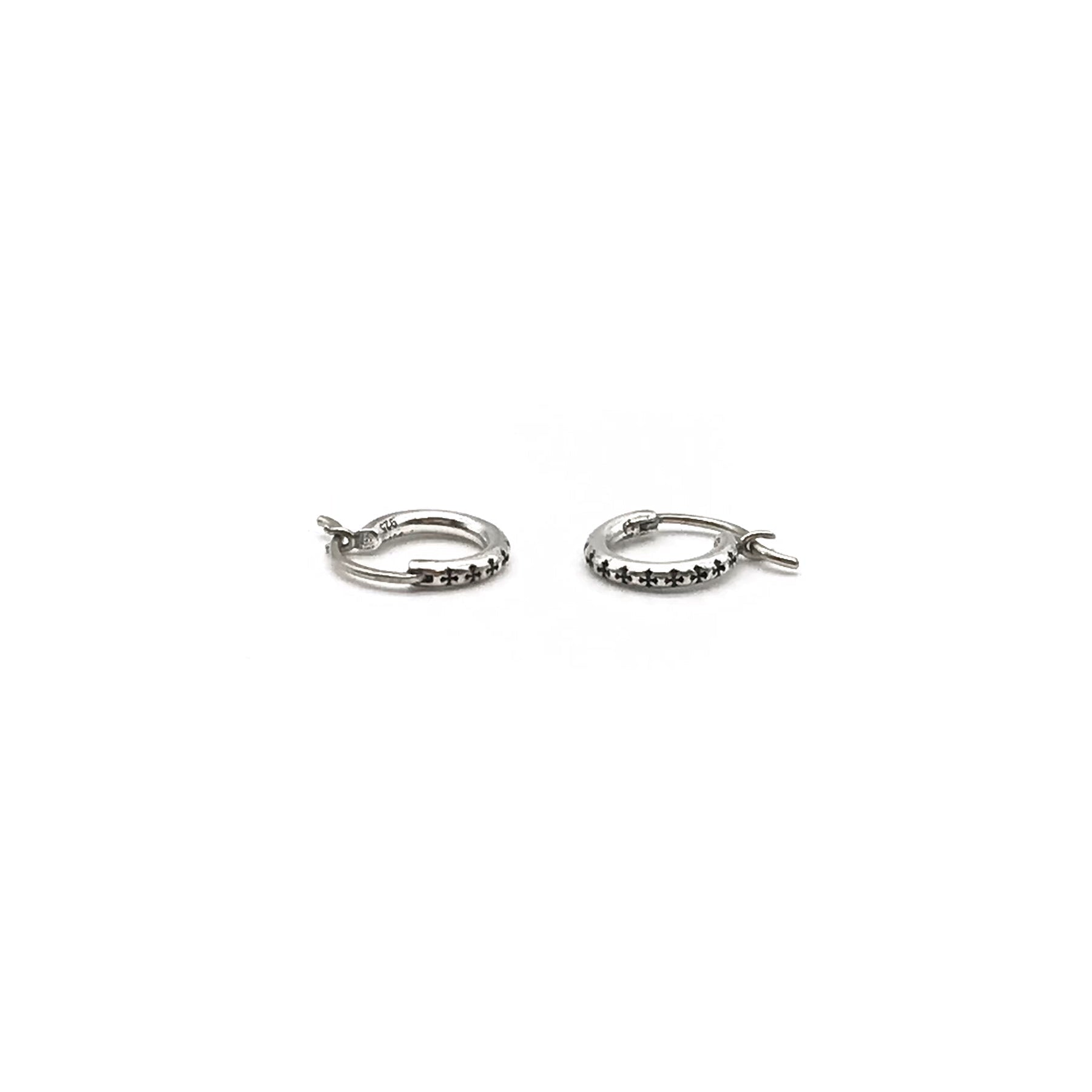 Chrome Hearts Silver Cross Earring Hoop -SHENGLI ROAD MARKET