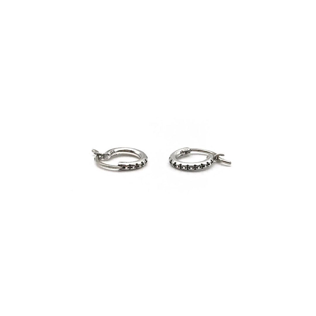 Chrome Hearts Silver Cross Earring Hoop - SHENGLI ROAD MARKET