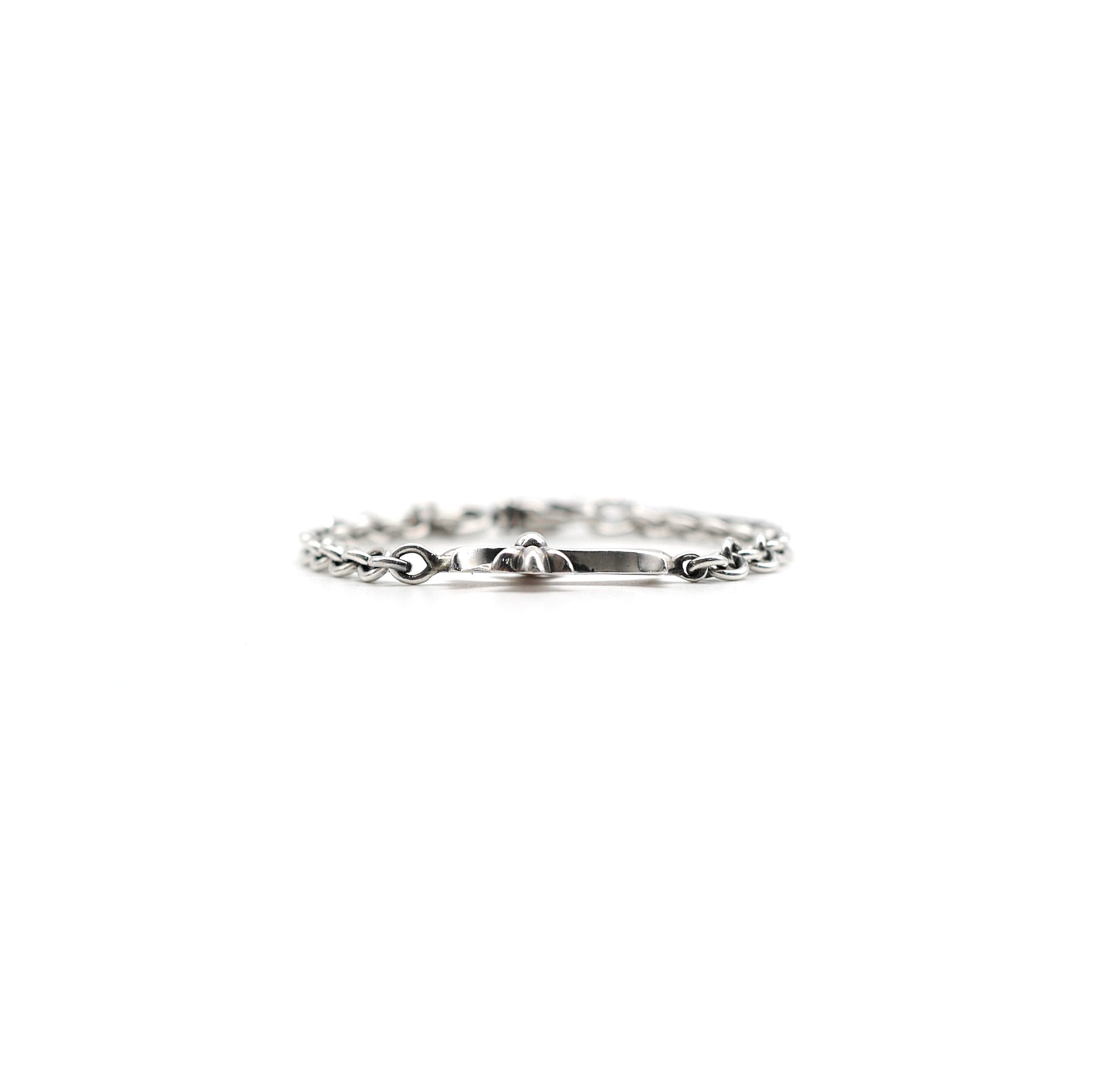 Chrome Hearts Silver Cross Chain Lobster Clasp Bracelet- SRM