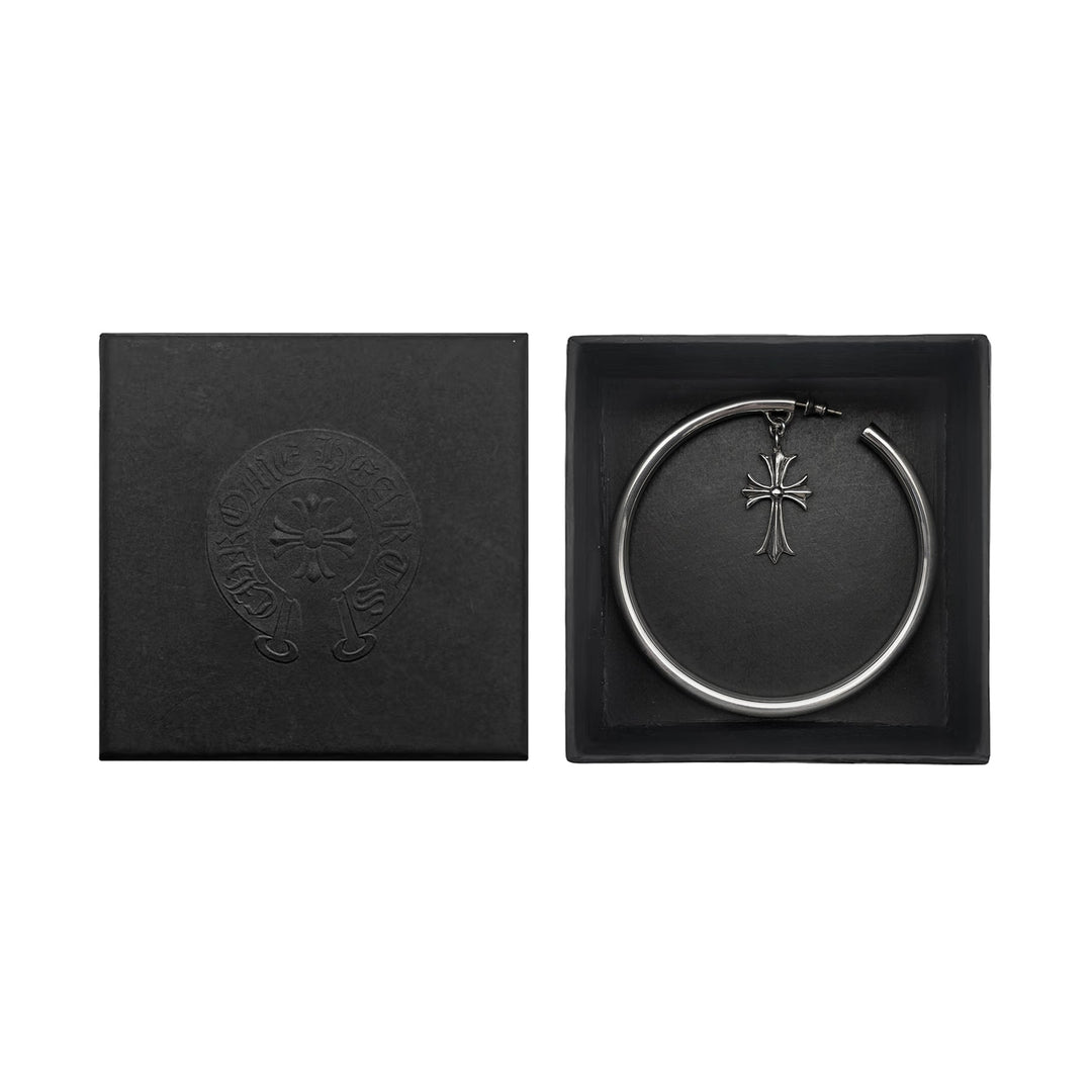 Chrome Hearts Silver Cross Pendant Earring Hoop - SHENGLI ROAD MARKET