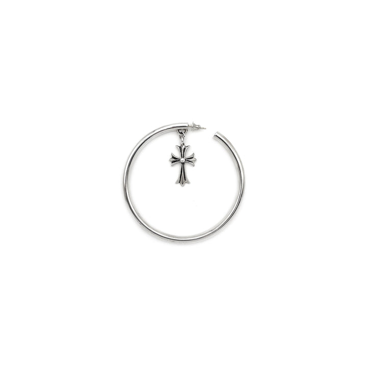Chrome Hearts Silver Cross Pendant Earring Hoop - SHENGLI ROAD MARKET