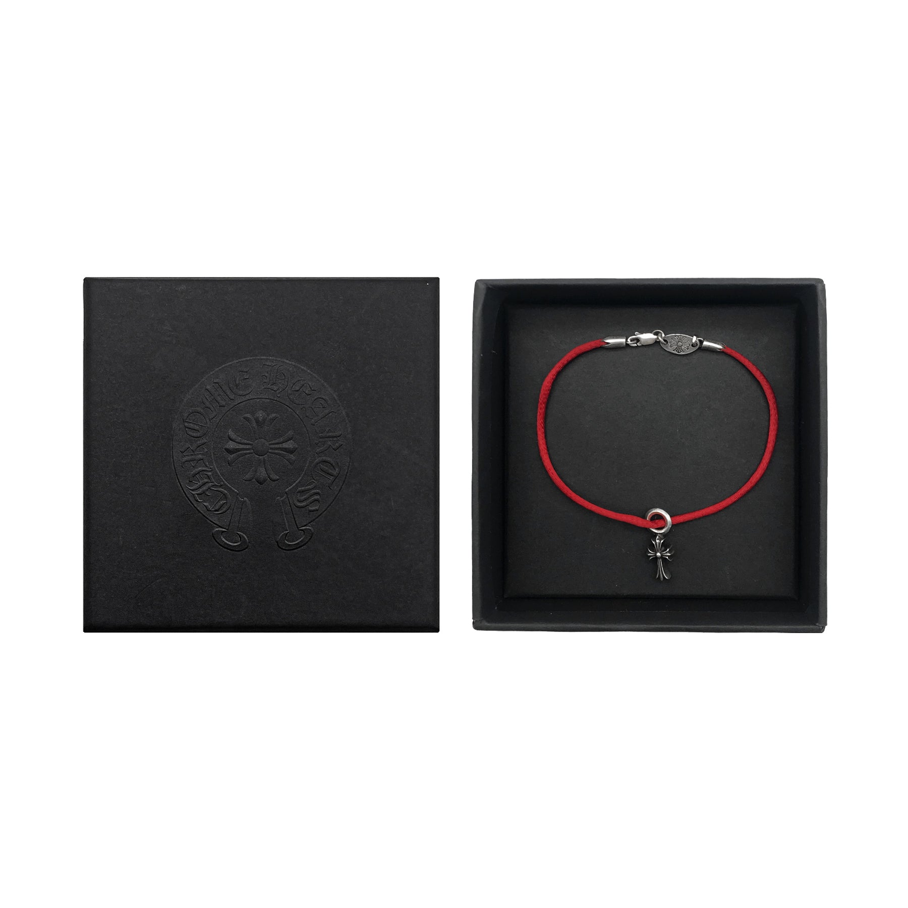 Chrome Hearts Silver Cross Pendant Red String Bracelet – SHENGLI