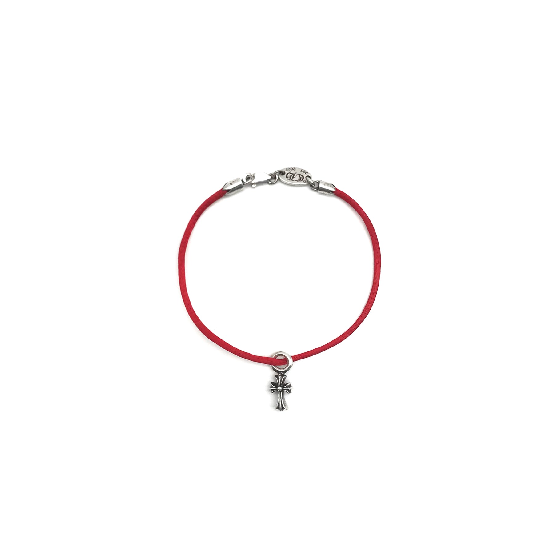 Chrome Hearts Silver Cross Pendant Red String Bracelet – SHENGLI