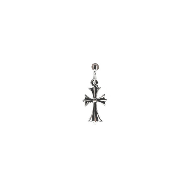 Chrome Hearts Silver Cross Ring Drop Earring Hoop - SHENGLI ROAD MARKET