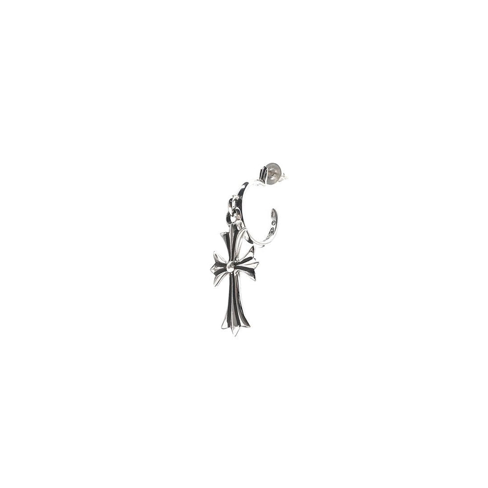 Chrome Hearts Silver Cross Ring Drop Earring Hoop - SHENGLI ROAD MARKET