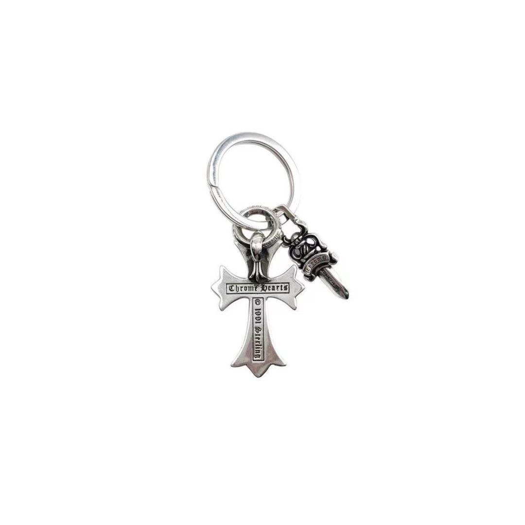 Chrome Hearts Silver Cross&Dagger Keyring - SHENGLI ROAD MARKET