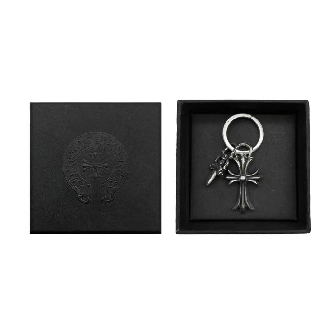 Chrome Hearts Silver Cross&Dagger Keyring - SHENGLI ROAD MARKET