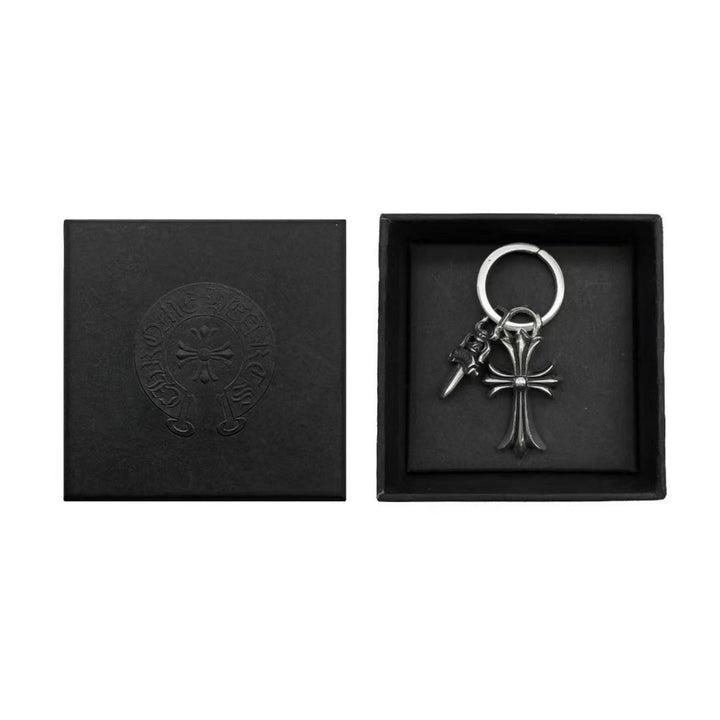 Chrome Hearts Silver Cross&Dagger Keyring - SHENGLI ROAD MARKET