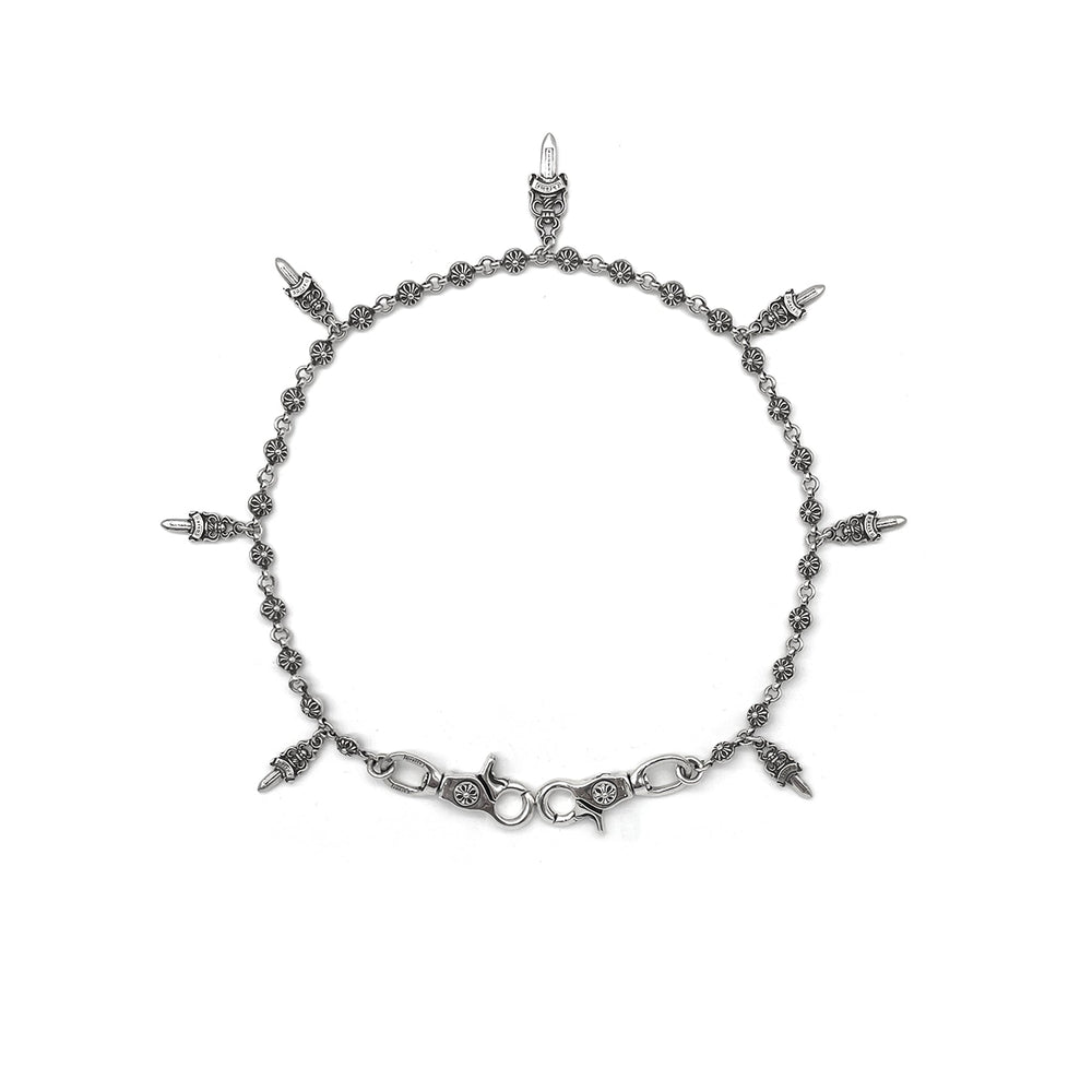 Chrome Hearts Silver Dagger Cross Ball 2 Clip Wallet Chain - SHENGLI ROAD MARKET