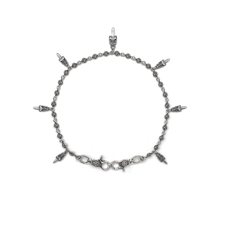 Chrome Hearts Silver Dagger Cross Ball 2 Clip Wallet Chain - SHENGLI ROAD MARKET