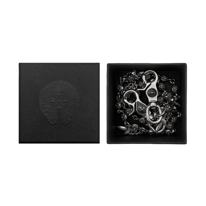 Chrome Hearts Silver Dagger Cross Ball 2 Clip Wallet Chain - SHENGLI ROAD MARKET