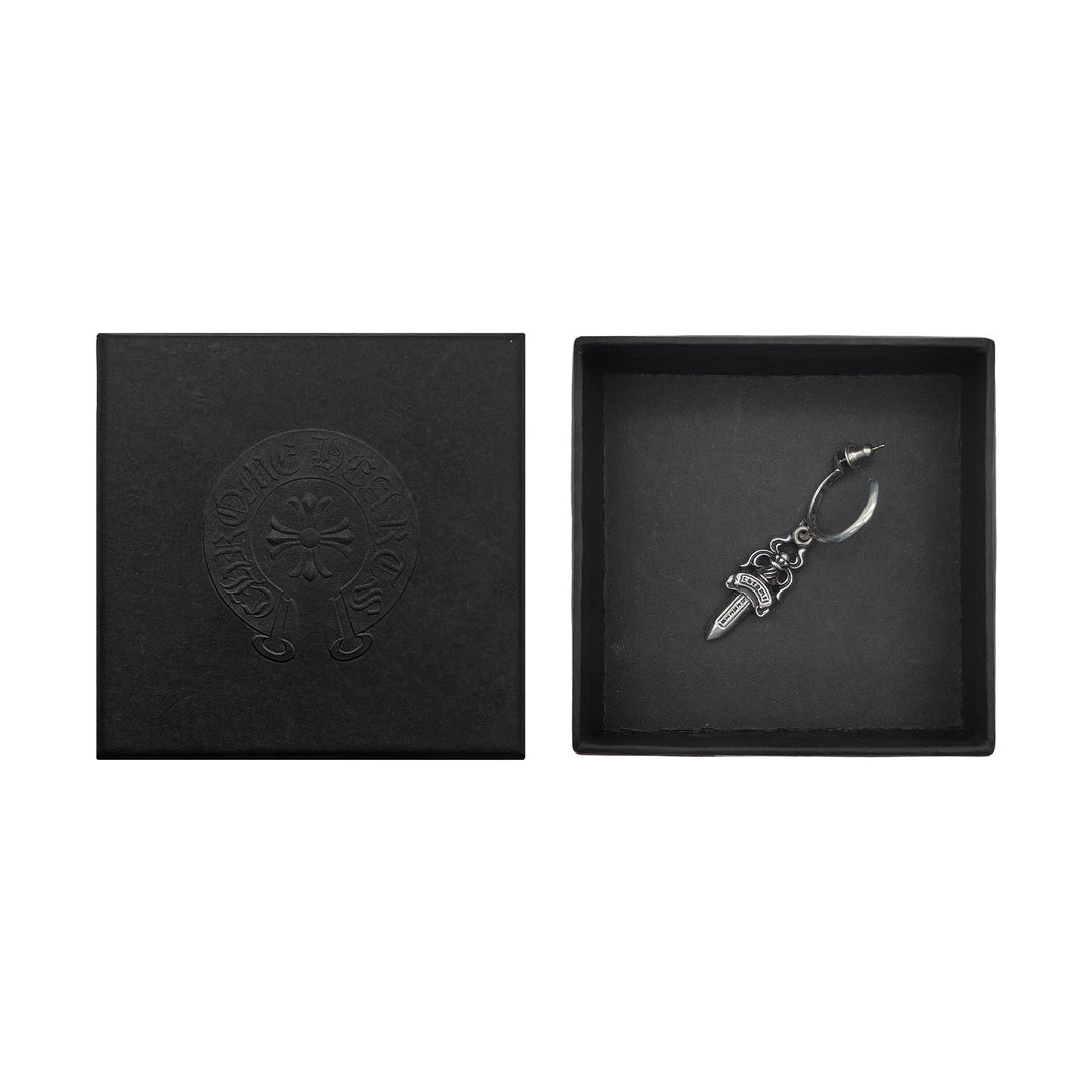 Chrome Hearts Silver Dagger Drop Earring Hoop - SHENGLI ROAD MARKET