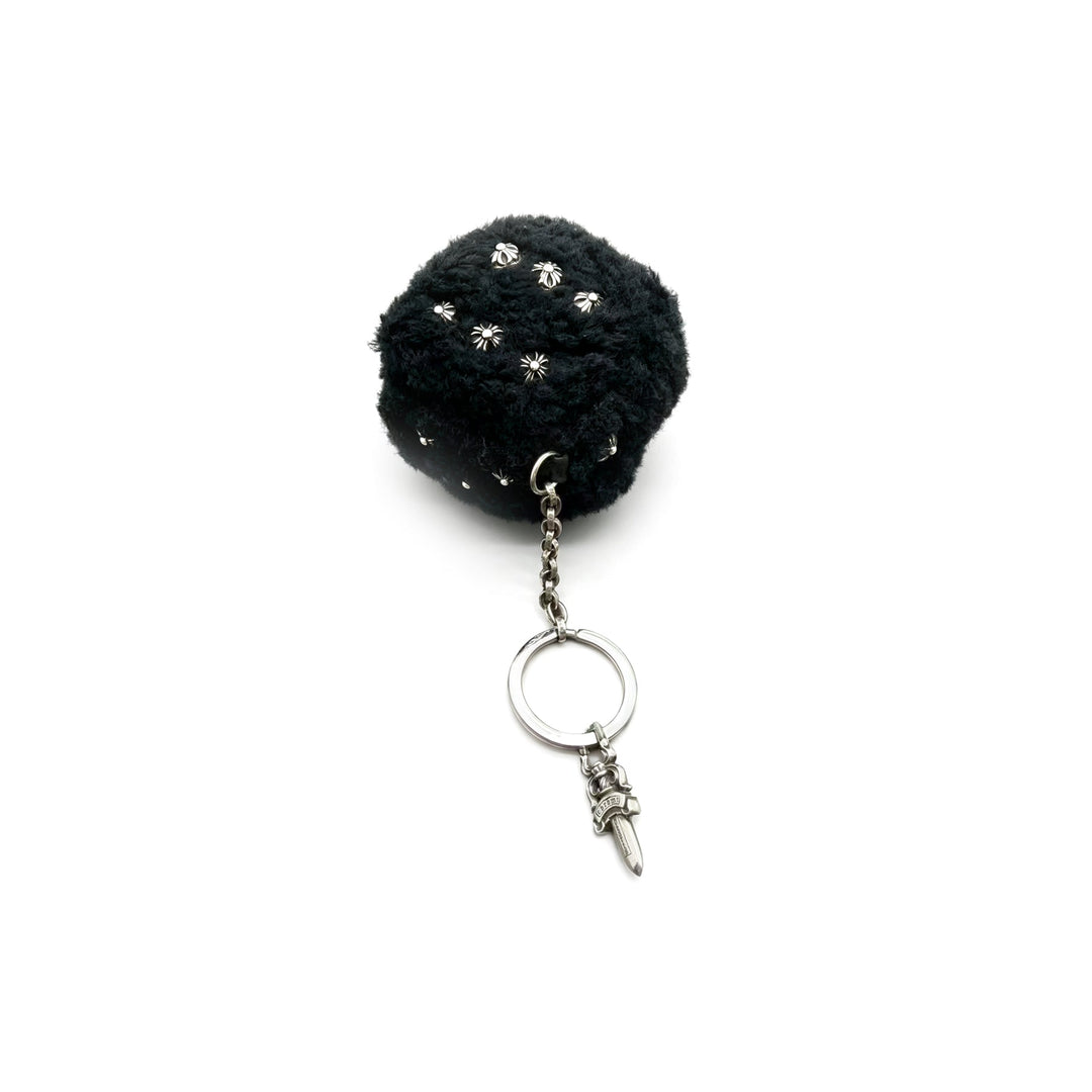 Chrome Hearts Silver Dagger Fuzzy Dice Keychain - SHENGLI ROAD MARKET