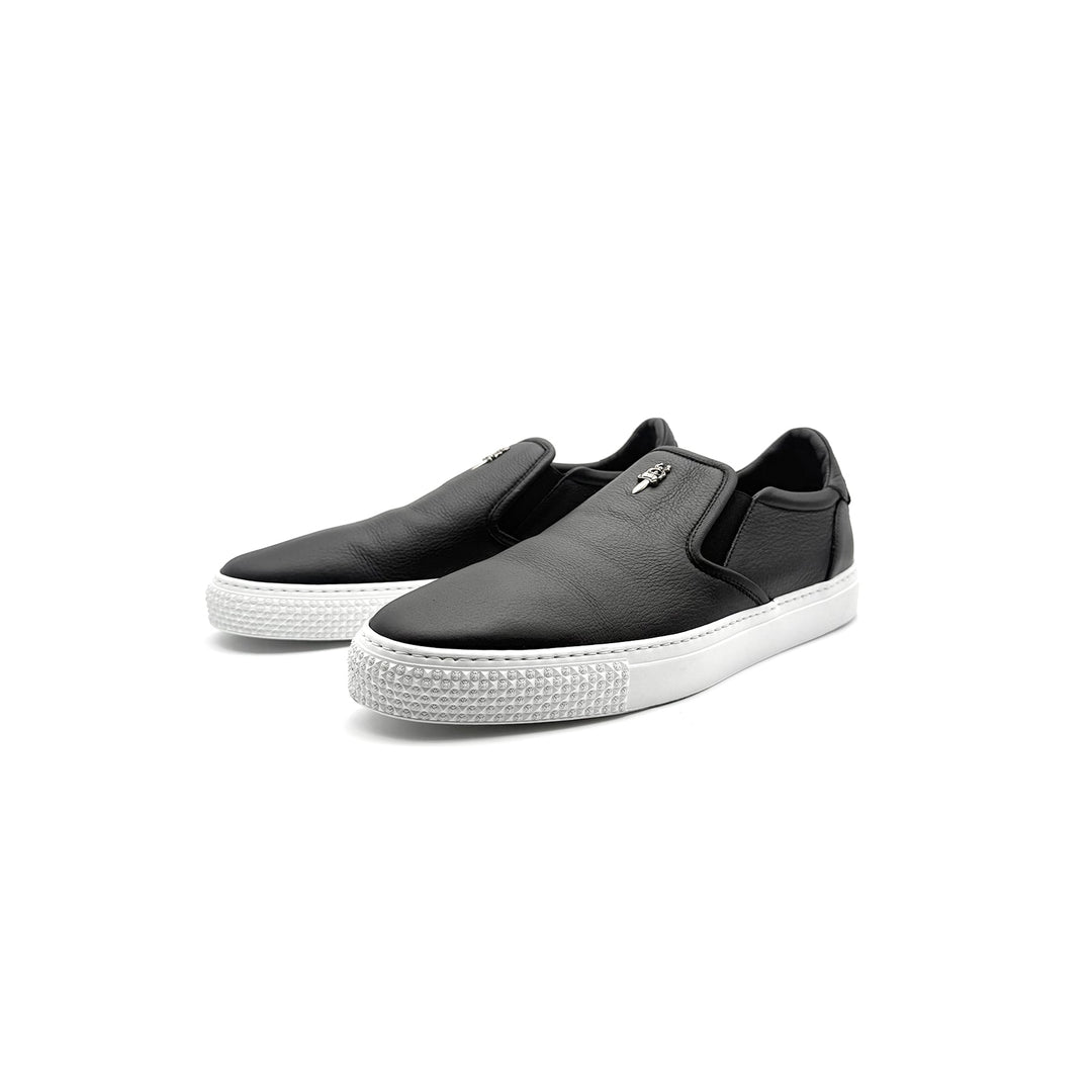 Chrome Hearts Silver Dagger Leather Slip - On Sneaker - SHENGLI ROAD MARKET
