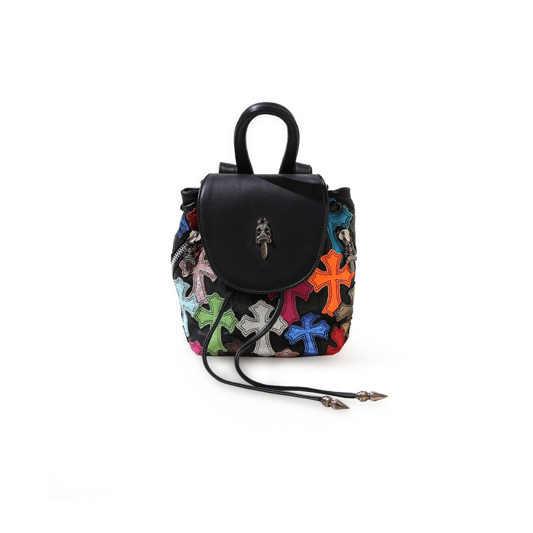 Chrome Hearts Silver Dagger Multi Color Cross Patch Mini Backpack - SHENGLI ROAD MARKET