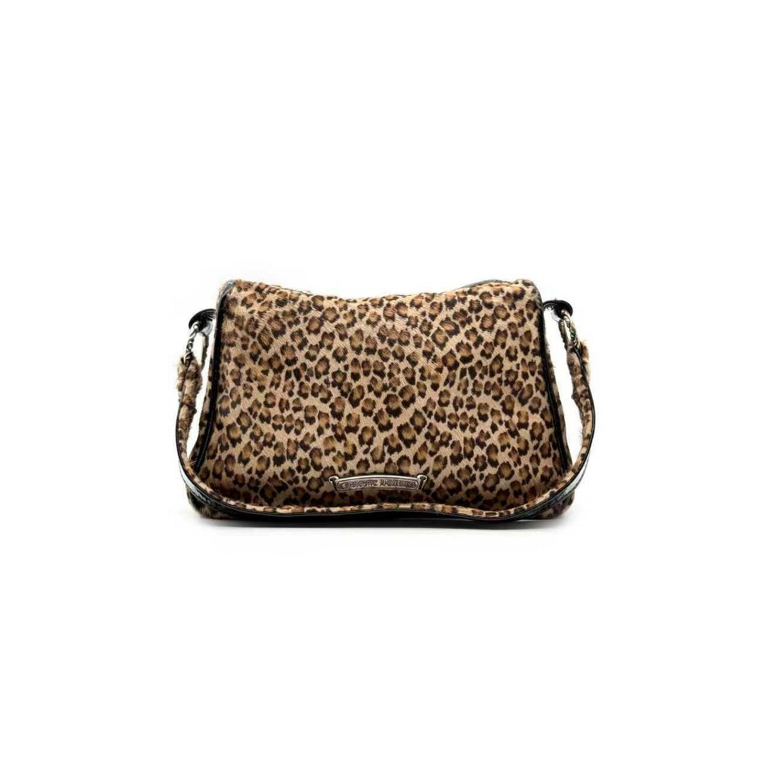 Chrome Hearts Silver Dagger Patent Leather Cross Leopard Chicken Nugget Bag - SHENGLI ROAD MARKET