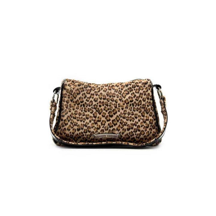 Chrome Hearts Silver Dagger Patent Leather Cross Leopard Chicken Nugget Bag - SHENGLI ROAD MARKET