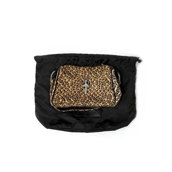Chrome Hearts Silver Dagger Patent Leather Cross Leopard Chicken Nugget Bag - SHENGLI ROAD MARKET