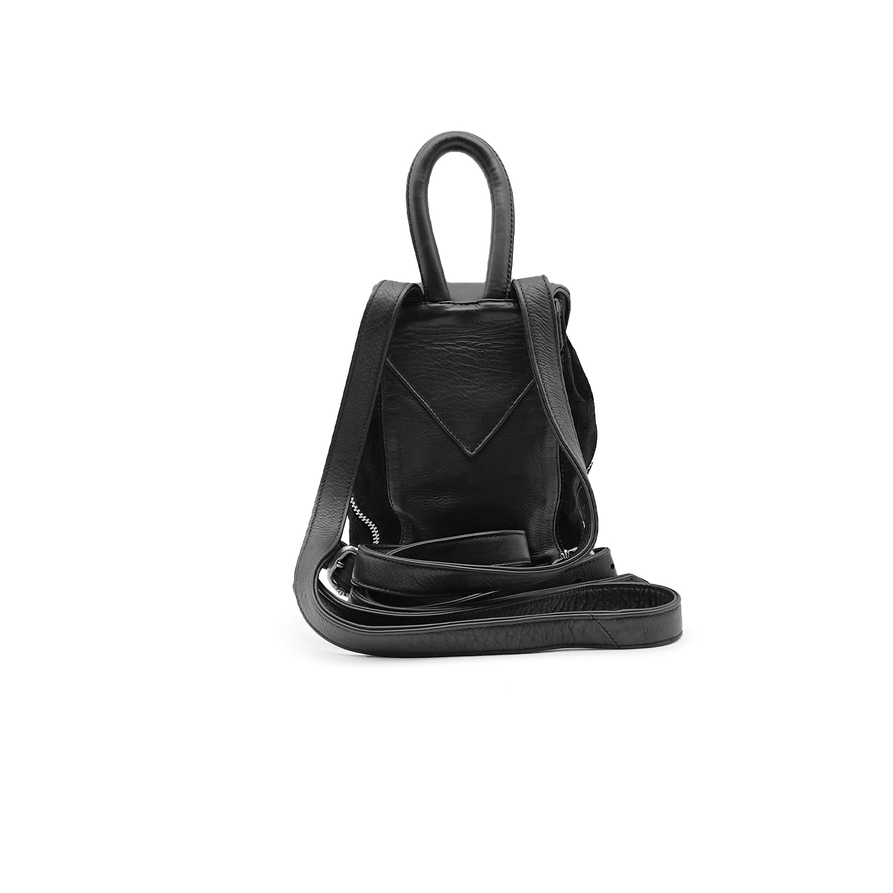 Chrome Hearts Silver Dagger Suede Black Bucket Backpack - SRM