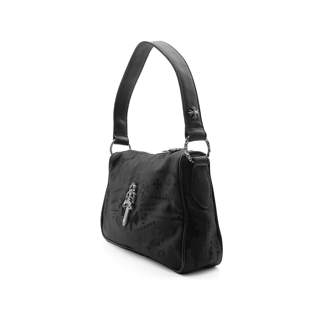 Chrome Hearts Silver Dagger Tonal Monogram Black Nugget Bag - SHENGLI ROAD MARKET