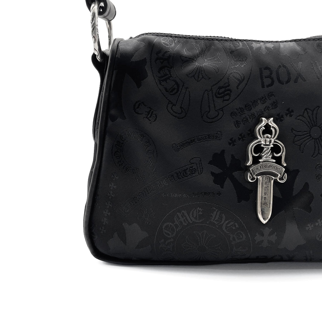 Chrome Hearts Silver Dagger Tonal Monogram Black Nugget Bag - SHENGLI ROAD MARKET