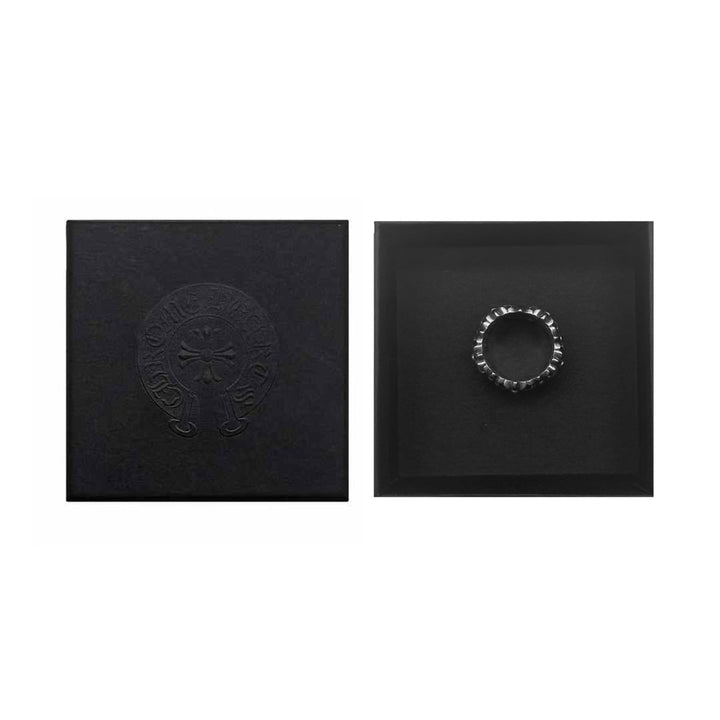 Chrome Hearts Silver Diamond Cemetery Cross Ring - SHENGLI ROAD MARKET