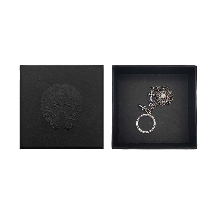 Chrome Hearts Silver Diamonds Babyfat Bracelet Chain With NTFL Ring - SHENGLI ROAD MARKET