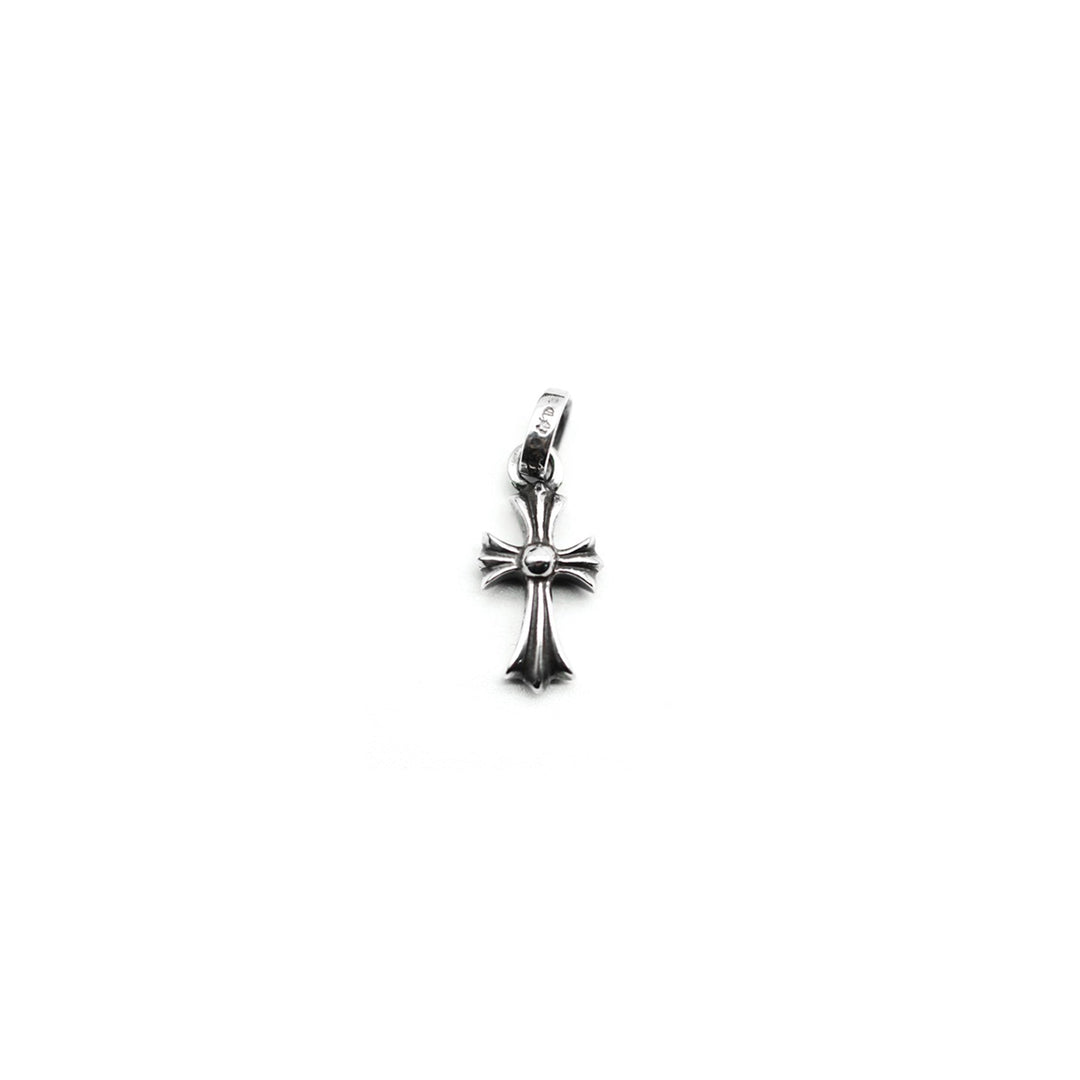 Chrome Hearts Silver Diamonds Babyfat Cross Charm Pendant - SHENGLI ROAD MARKET