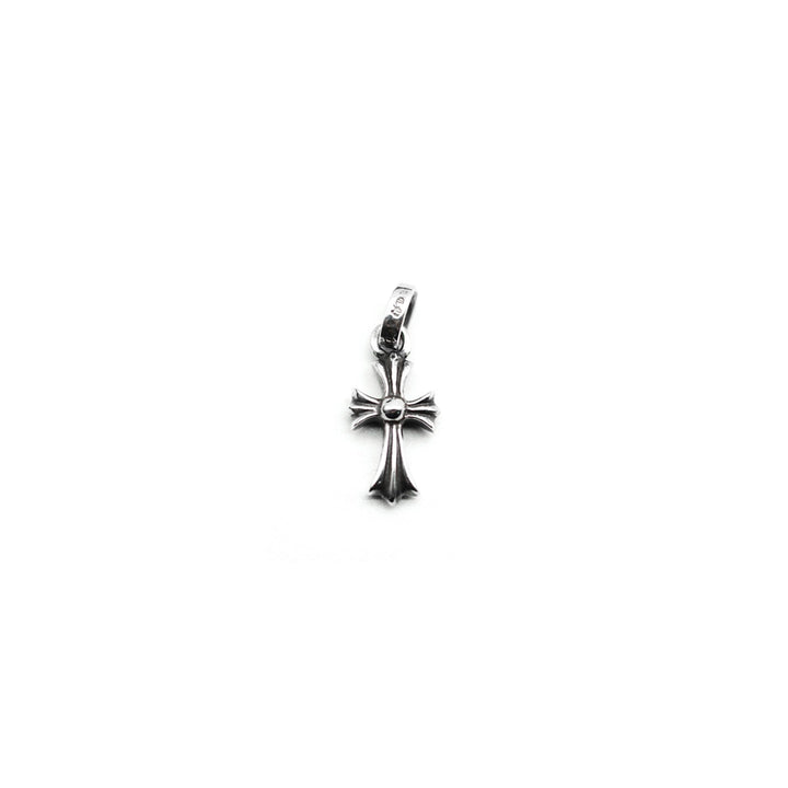Chrome Hearts Silver Diamonds Babyfat Cross Charm Pendant - SHENGLI ROAD MARKET